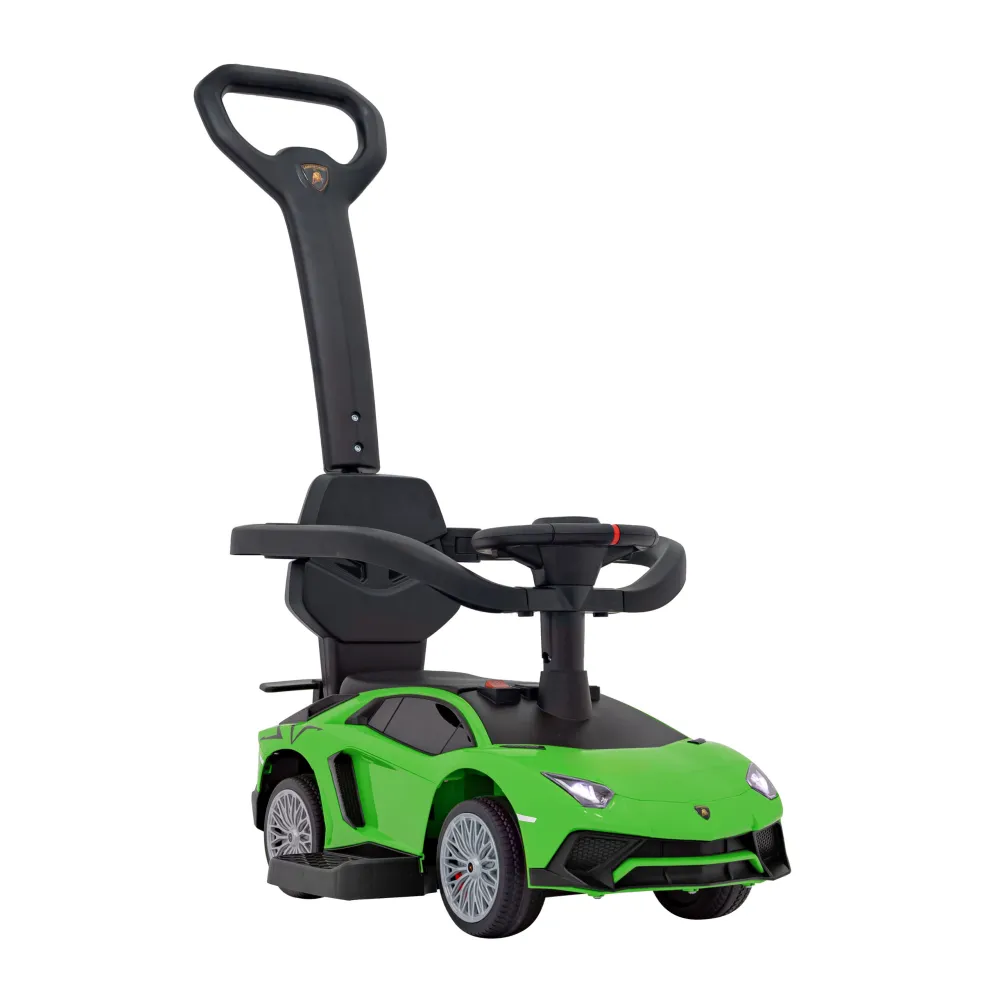 Lamborghini Aventador SV Green Push Ride, stūmiklis-Judėjimui, Paspiriamosios mašinėlės ir jų priedai, Paspiriamos mašinėlės-e-v