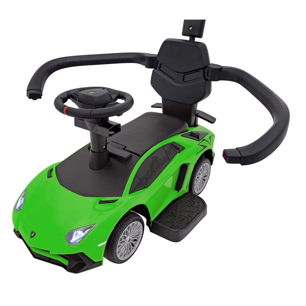 Lamborghini Aventador SV Green Push Ride, stūmiklis-Judėjimui, Paspiriamosios mašinėlės ir jų priedai, Paspiriamos mašinėlės-e-v