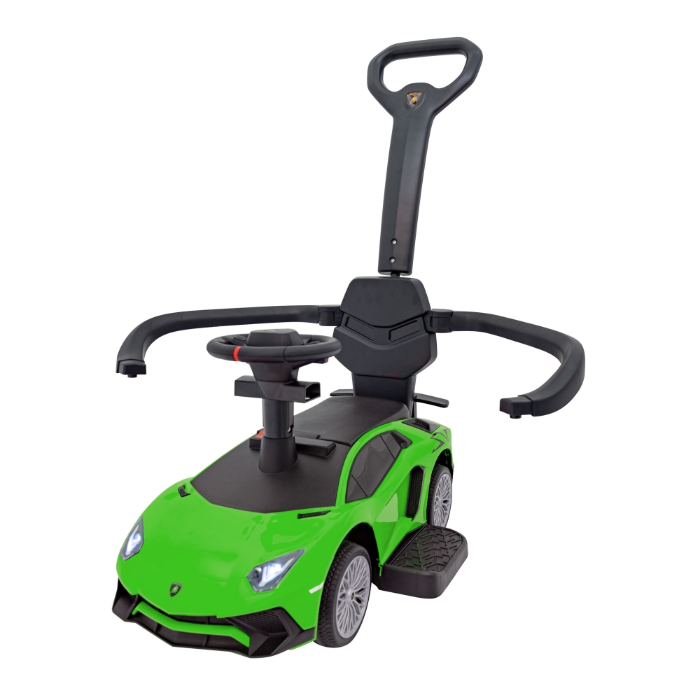 Lamborghini Aventador SV Green Push Ride, stūmiklis-Judėjimui, Paspiriamosios mašinėlės ir jų priedai, Paspiriamos mašinėlės-e-v