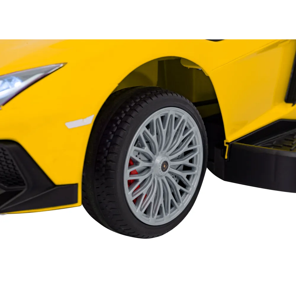 Lamborghini Aventador SV vaikiškas vežimėlis Geltonas-Judėjimui, Paspiriamosios mašinėlės ir jų priedai, Paspiriamos mašinėlės-e