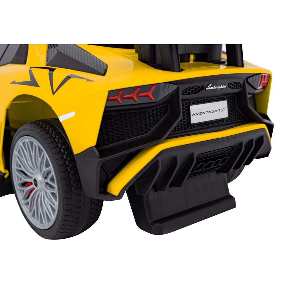 Lamborghini Aventador SV vaikiškas vežimėlis Geltonas-Judėjimui, Paspiriamosios mašinėlės ir jų priedai, Paspiriamos mašinėlės-e