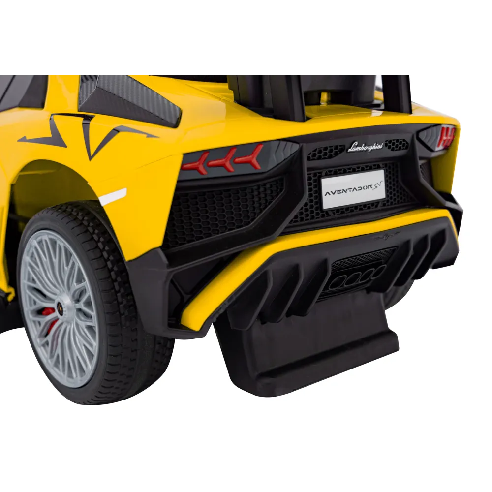 Lamborghini Aventador SV vaikiškas vežimėlis Geltonas-Judėjimui, Paspiriamosios mašinėlės ir jų priedai, Paspiriamos mašinėlės-e