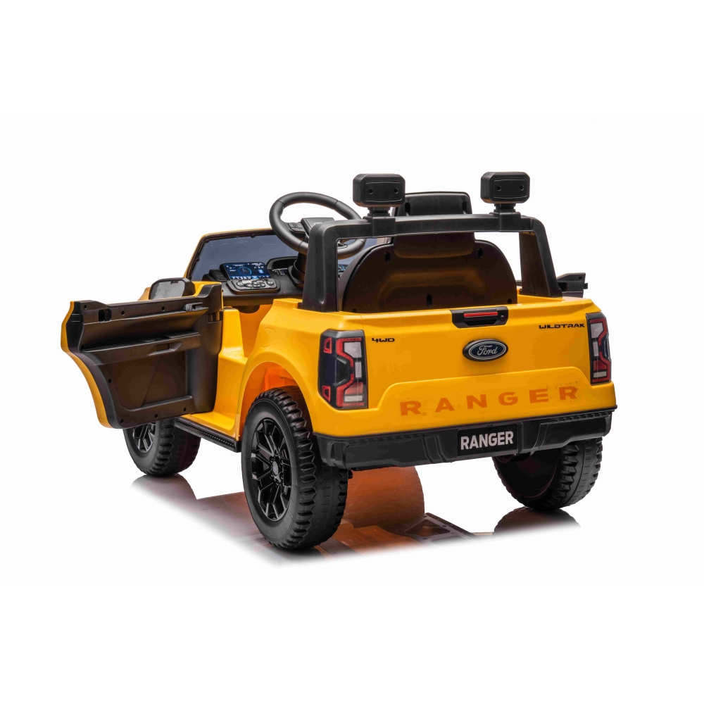 Elektromobilis Ford Ranger LIFT, Yellow-Elektromobiliai vaikams, Visureigiai-e-vaikas