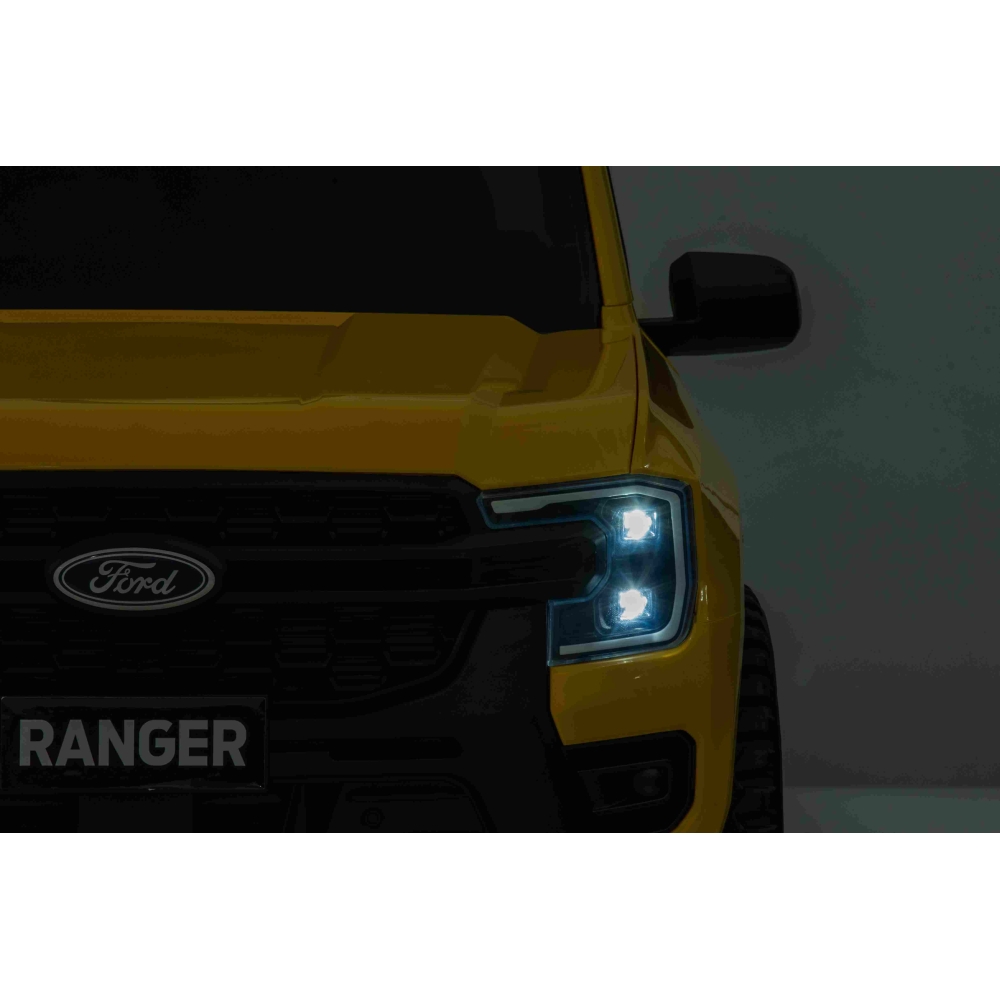 Elektromobilis Ford Ranger LIFT, Yellow-Elektromobiliai vaikams, Visureigiai-e-vaikas