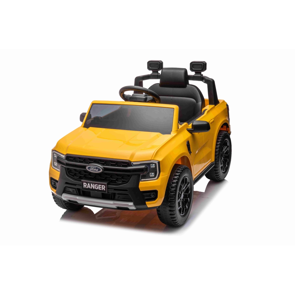 Elektromobilis Ford Ranger LIFT, Yellow-Elektromobiliai vaikams, Visureigiai-e-vaikas