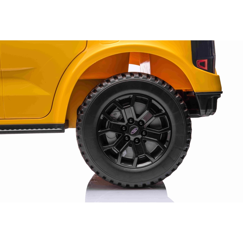 Elektromobilis Ford Ranger LIFT, Yellow-Elektromobiliai vaikams, Visureigiai-e-vaikas