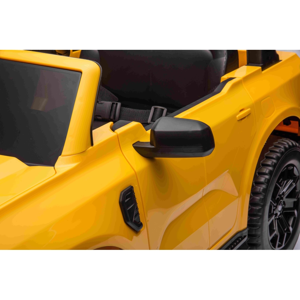 Elektromobilis Ford Ranger LIFT, Yellow-Elektromobiliai vaikams, Visureigiai-e-vaikas