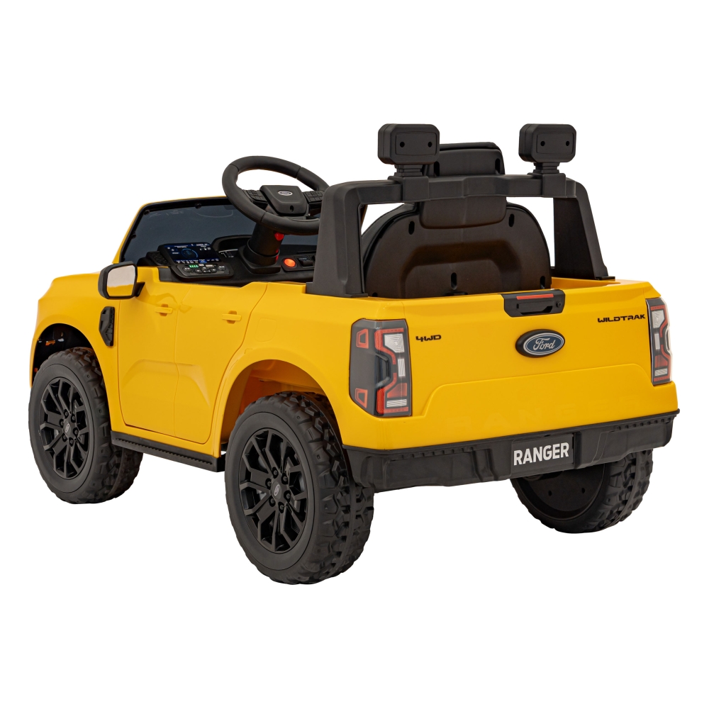 Elektromobilis Ford Ranger LIFT, Yellow-Elektromobiliai vaikams, Visureigiai-e-vaikas