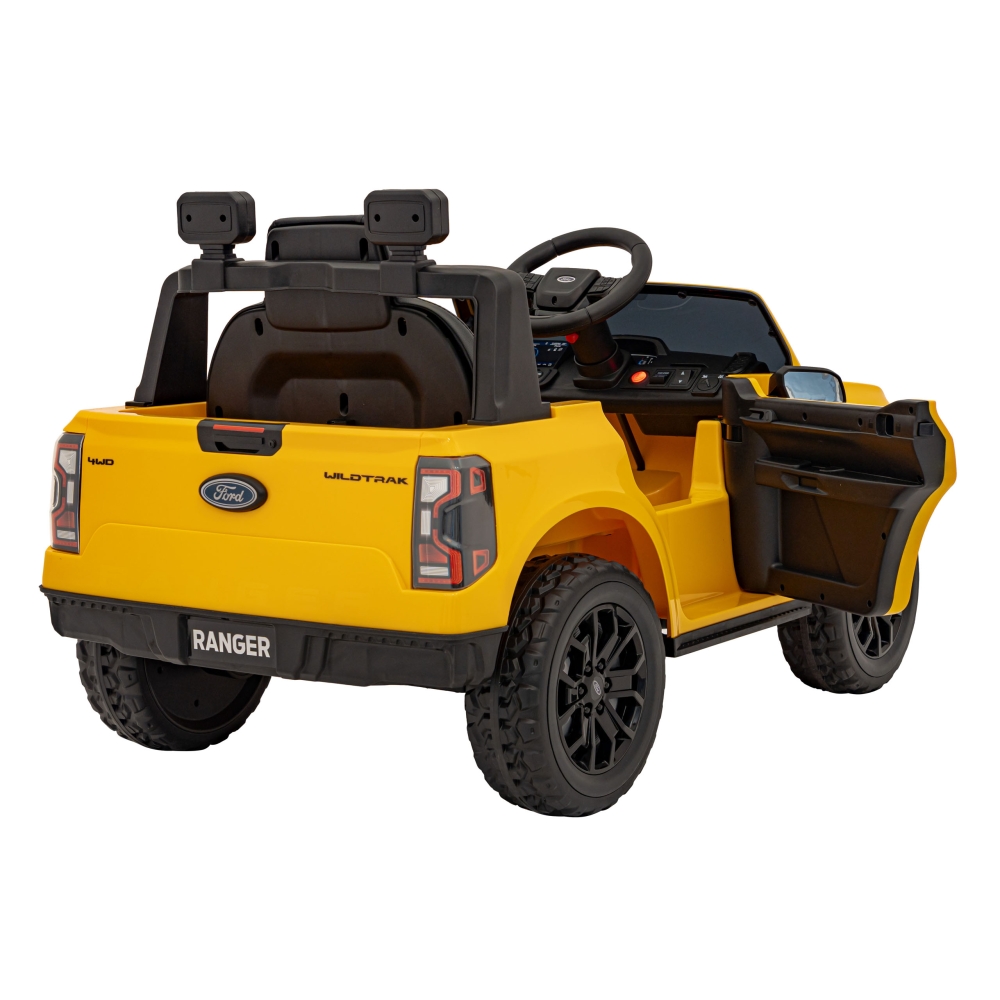 Elektromobilis Ford Ranger LIFT, Yellow-Elektromobiliai vaikams, Visureigiai-e-vaikas