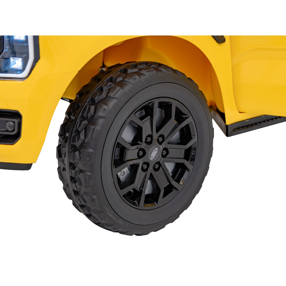 Elektromobilis Ford Ranger LIFT, Yellow-Elektromobiliai vaikams, Visureigiai-e-vaikas