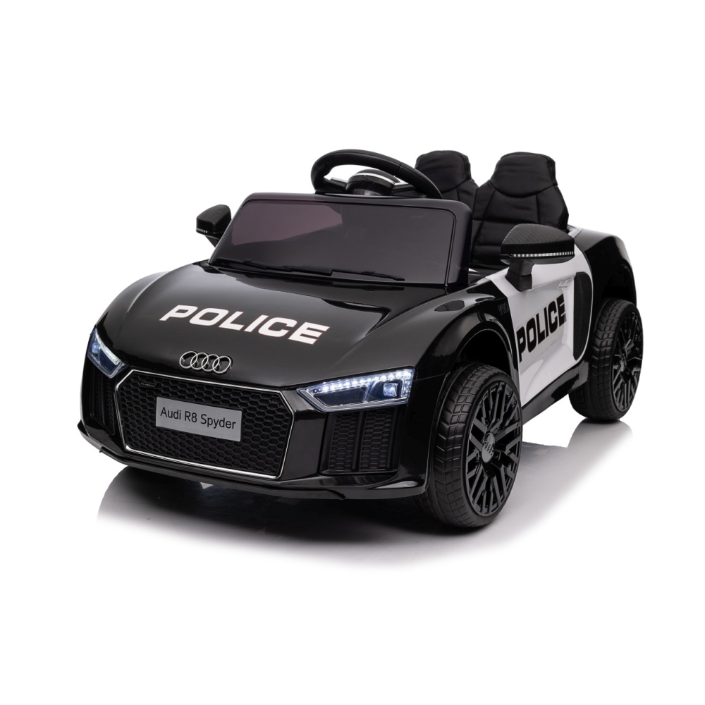 Elektromobilis Audi R8 Policja, Black-Elektromobiliai vaikams, Mašinos-e-vaikas