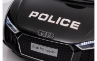 Audi R8 Policja na akumulator dla dzieci + Pilot + EVA + Wolny Start + MP3 LED