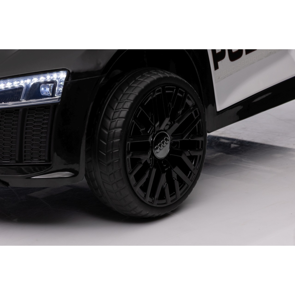 Elektromobilis Audi R8 Policja, Black-Elektromobiliai vaikams, Mašinos-e-vaikas