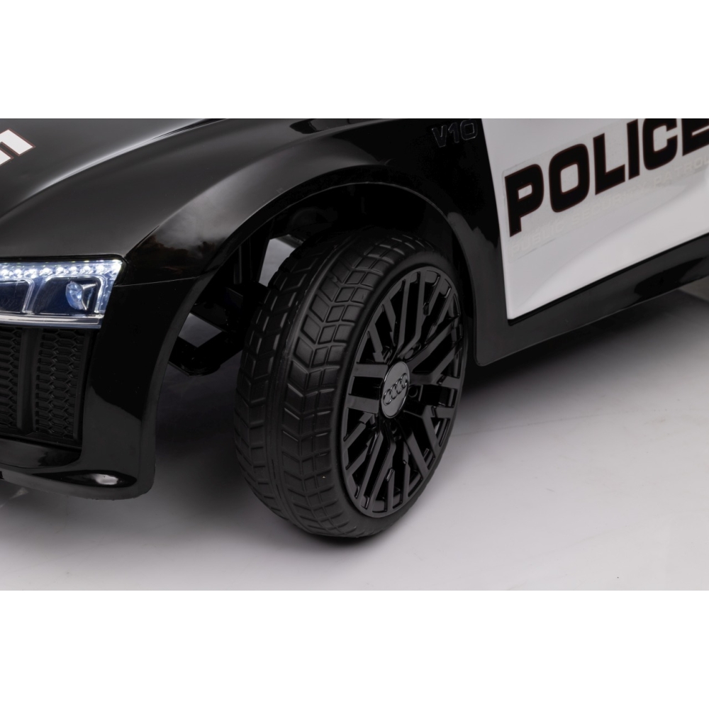 Elektromobilis Audi R8 Policja, Black-Elektromobiliai vaikams, Mašinos-e-vaikas