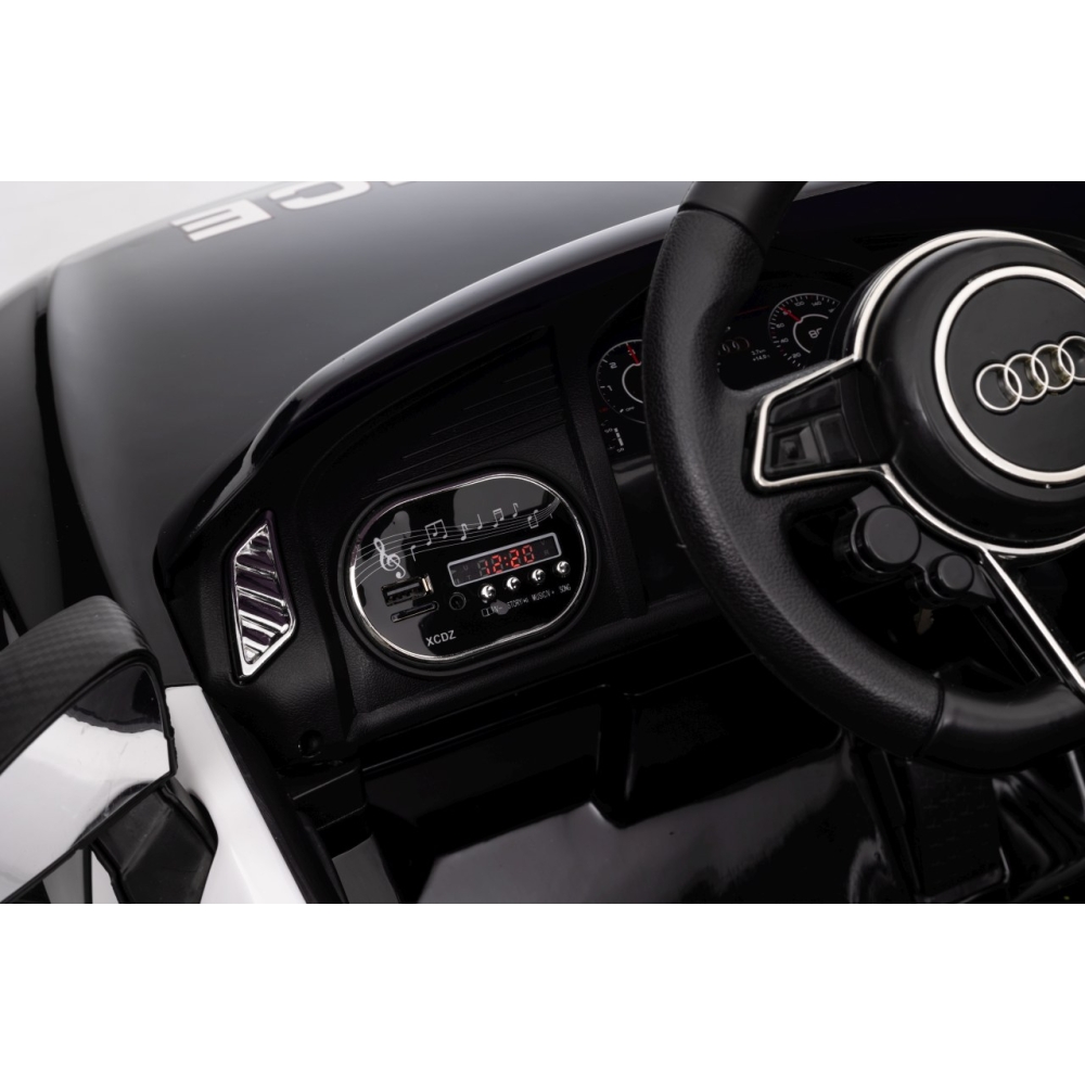Elektromobilis Audi R8 Policja, Black-Elektromobiliai vaikams, Mašinos-e-vaikas