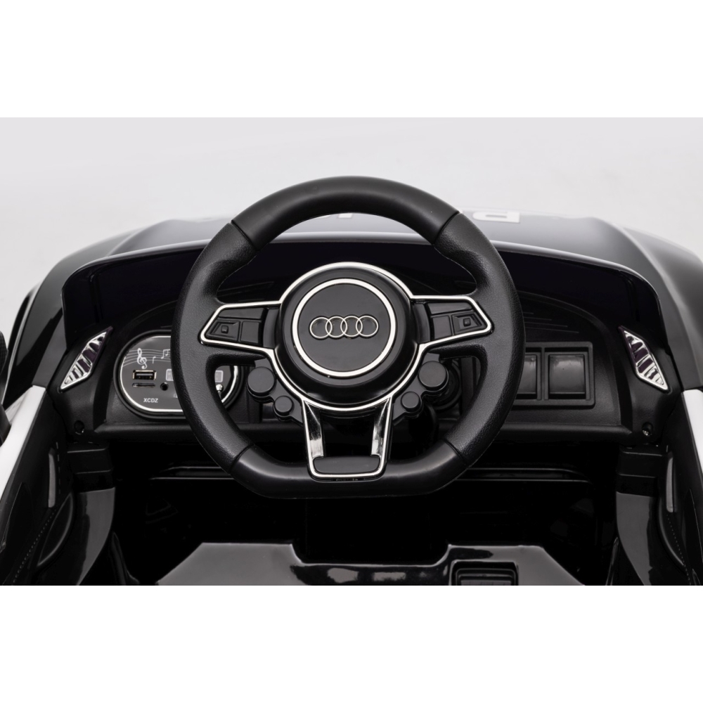 Elektromobilis Audi R8 Policja, Black-Elektromobiliai vaikams, Mašinos-e-vaikas