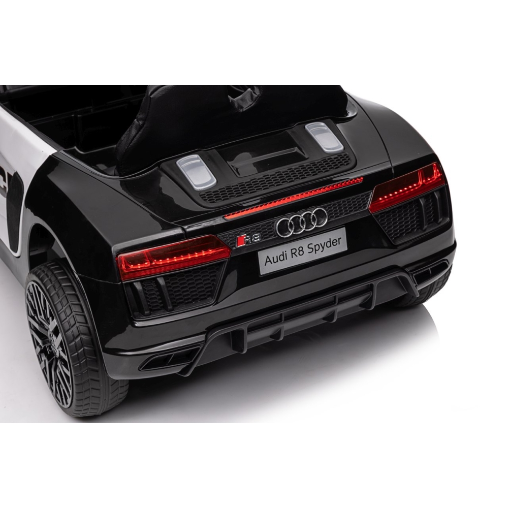 Elektromobilis Audi R8 Policja, Black-Elektromobiliai vaikams, Mašinos-e-vaikas
