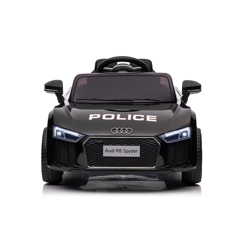 Elektromobilis Audi R8 Policja, Black-Elektromobiliai vaikams, Mašinos-e-vaikas
