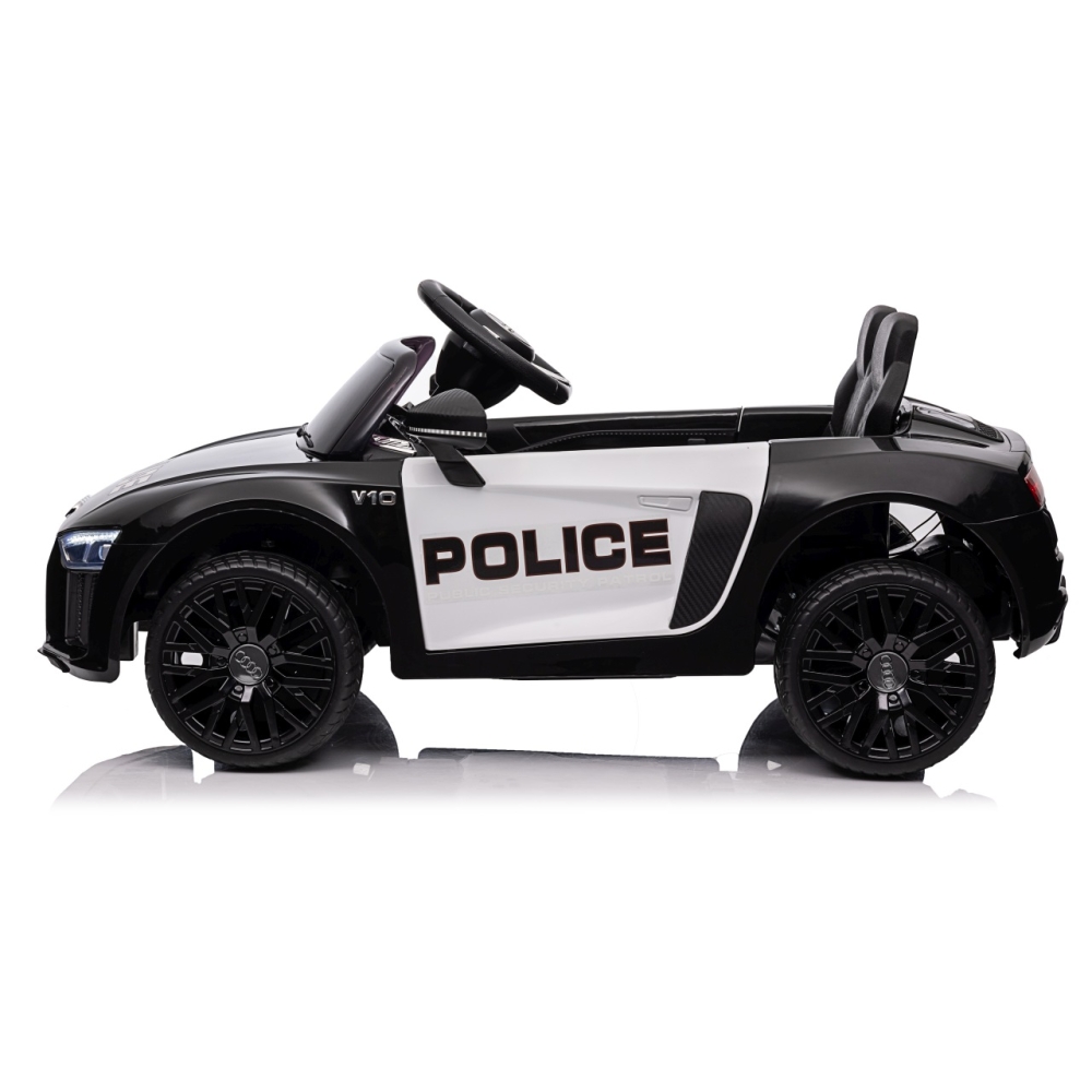 Elektromobilis Audi R8 Policja, Black-Elektromobiliai vaikams, Mašinos-e-vaikas