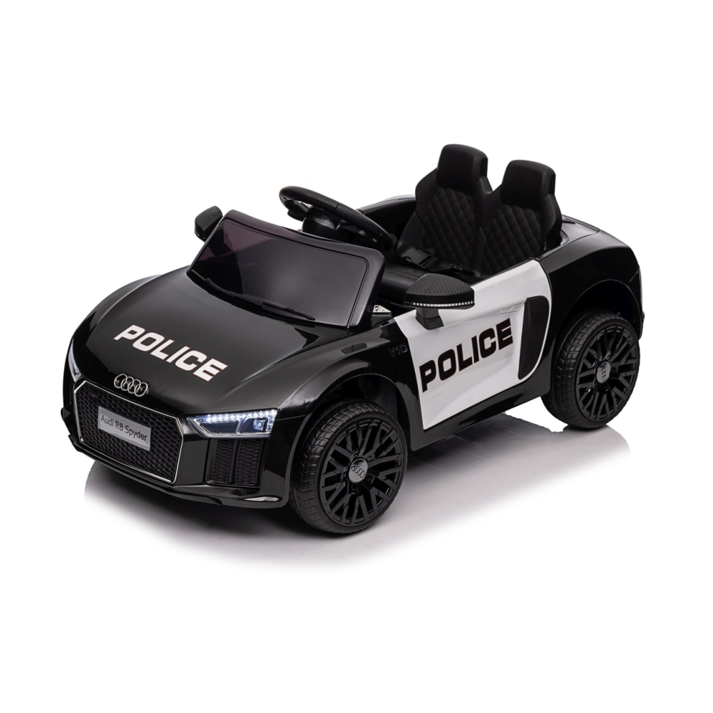 Elektromobilis Audi R8 Policja, Black-Elektromobiliai vaikams, Mašinos-e-vaikas