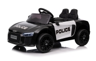 Elektromobilis Audi R8 Policja, Black-Elektromobiliai vaikams, Mašinos-e-vaikas