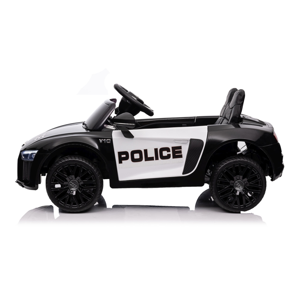 Elektromobilis Audi R8 Policja, Black-Elektromobiliai vaikams, Mašinos-e-vaikas