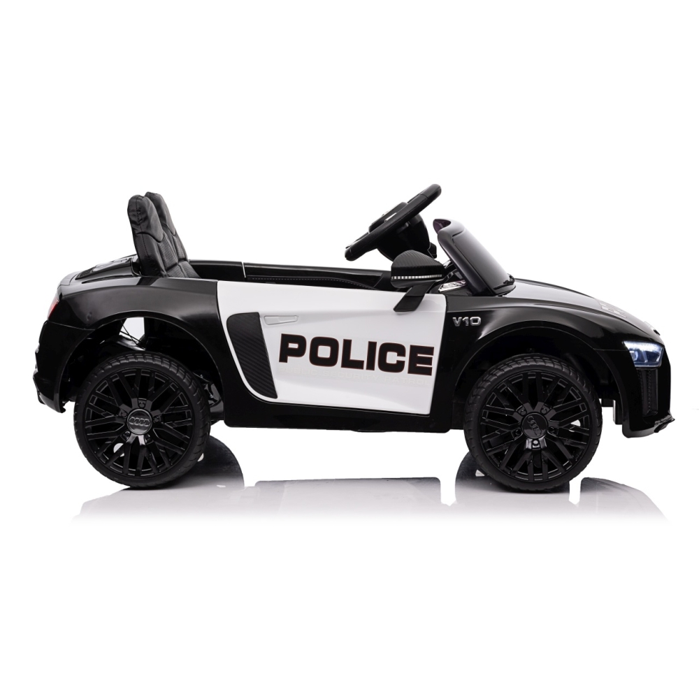 Elektromobilis Audi R8 Policja, Black-Elektromobiliai vaikams, Mašinos-e-vaikas
