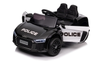 Elektromobilis Audi R8 Policja, Black-Elektromobiliai vaikams, Mašinos-e-vaikas
