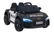 Elektromobilis Audi R8 Policja, Black-Elektromobiliai vaikams, Mašinos-e-vaikas