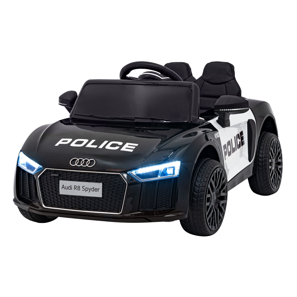 Elektromobilis Audi R8 Policja, Black-Elektromobiliai vaikams, Mašinos-e-vaikas