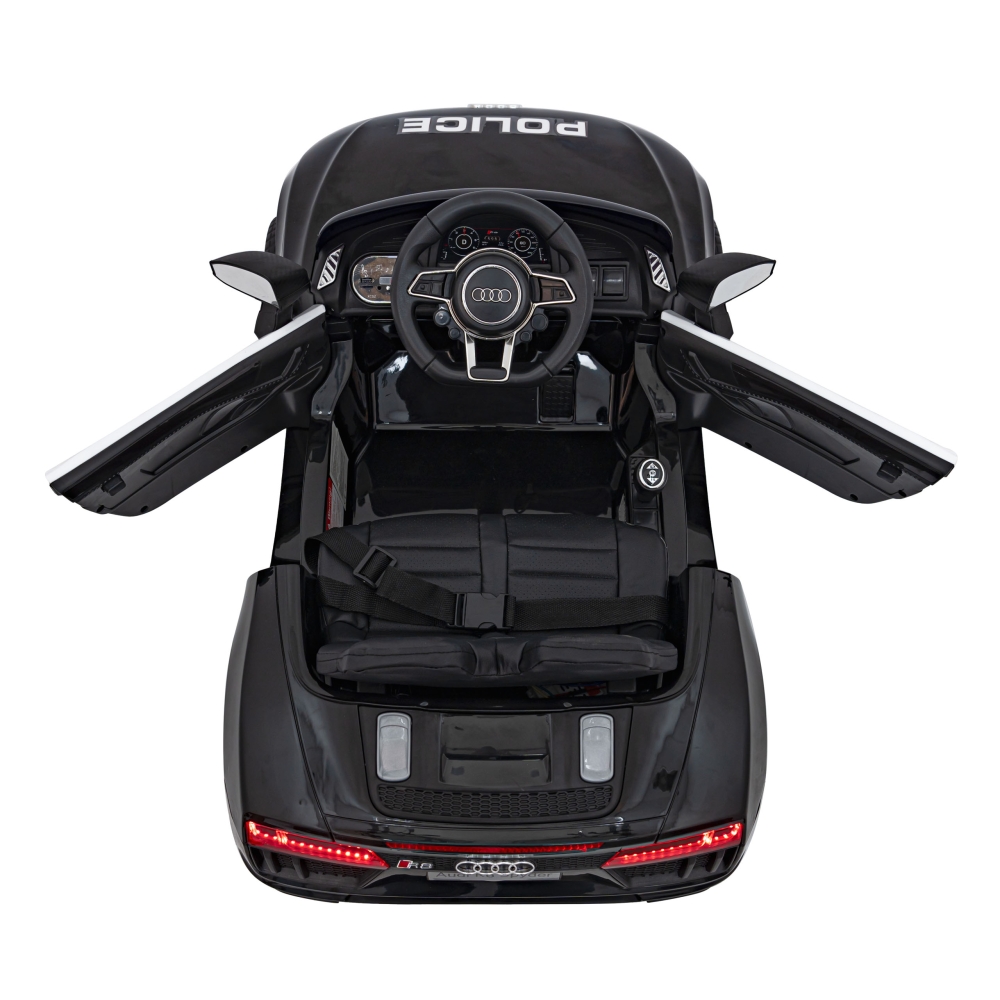 Elektromobilis Audi R8 Policja, Black-Elektromobiliai vaikams, Mašinos-e-vaikas