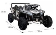 Keturvietis elektrinis Buggy ATV Racing UTV2000, White-Elektromobiliai vaikams, Keturračiai ir bagiai-e-vaikas