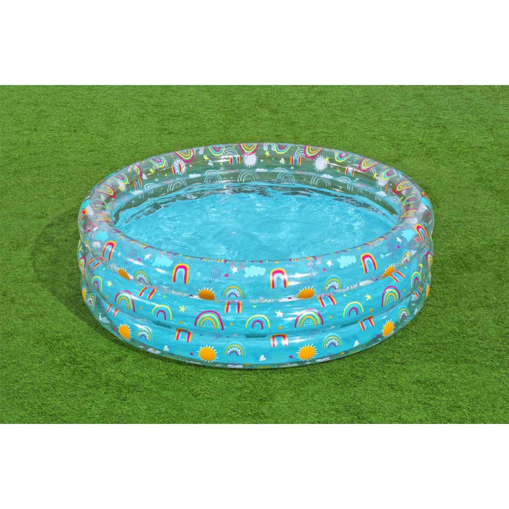 Pripučiamas vaikų sodo baseinas 170x53 cm Tropical BESTWAY + remonto lopas