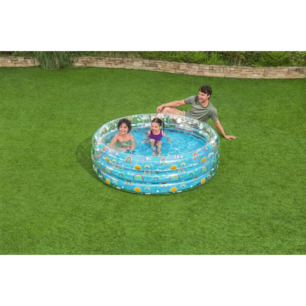 Basen ogrodowy dla dzieci 170x53cm Tropical BESTWAY + Łatka naprawcza