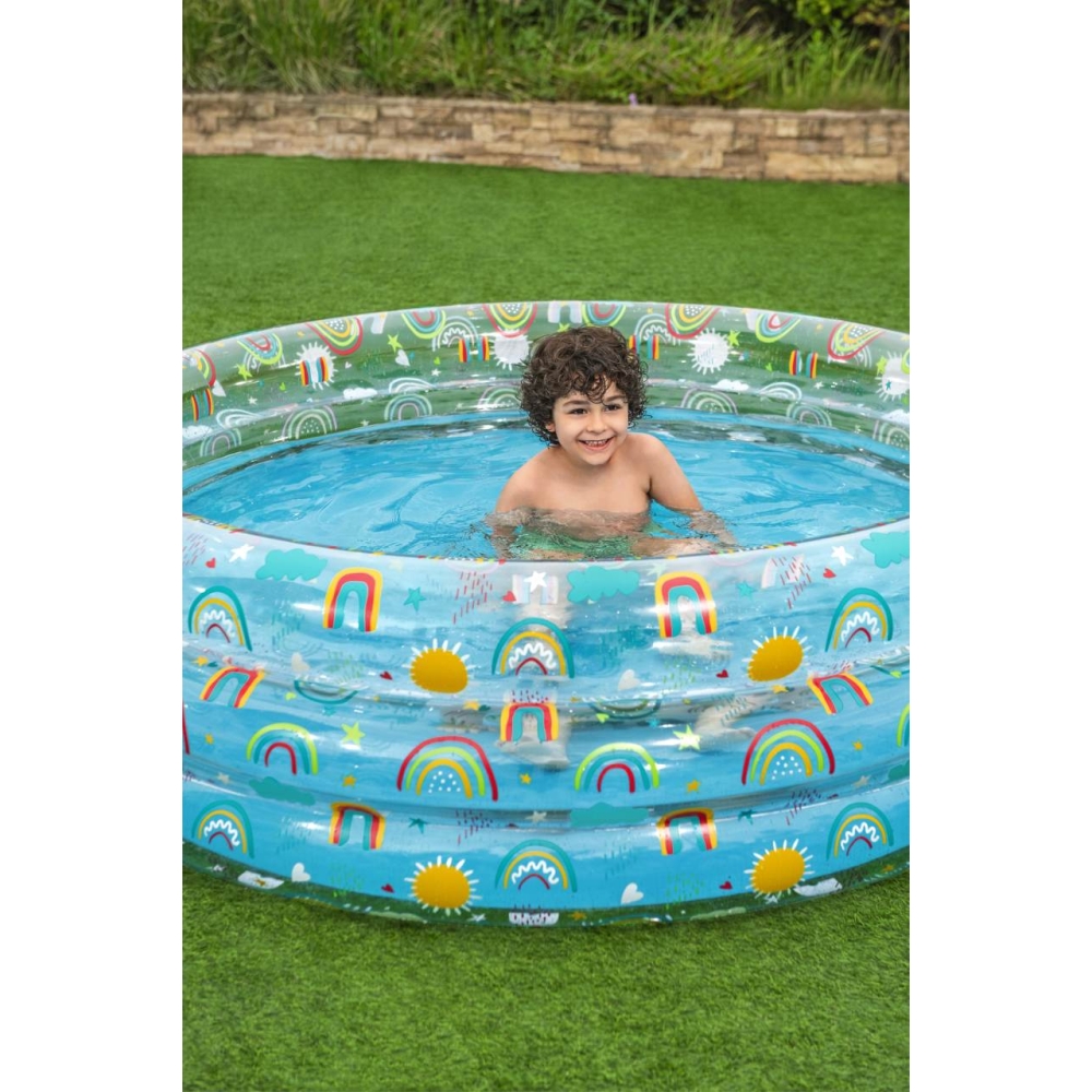 Basen ogrodowy dla dzieci 170x53cm Tropical BESTWAY + Łatka naprawcza