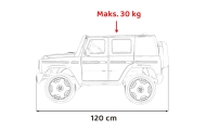 „Mercedes-Benz EQG“ automobilis, sidabrinės spalvos-Elektromobiliai vaikams, Visureigiai-e-vaikas