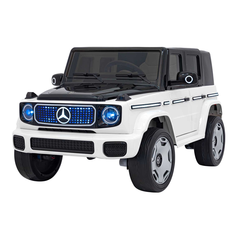„Mercedes-Benz EQG“ automobilis, baltos spalvos-Elektromobiliai vaikams, Visureigiai-e-vaikas