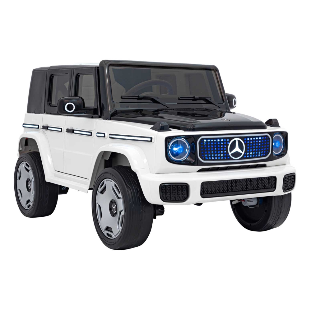 „Mercedes-Benz EQG“ automobilis, baltos spalvos-Elektromobiliai vaikams, Visureigiai-e-vaikas