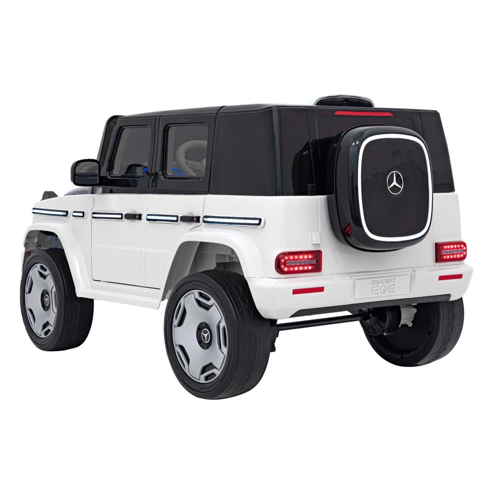 „Mercedes-Benz EQG“ automobilis, baltos spalvos-Elektromobiliai vaikams, Visureigiai-e-vaikas
