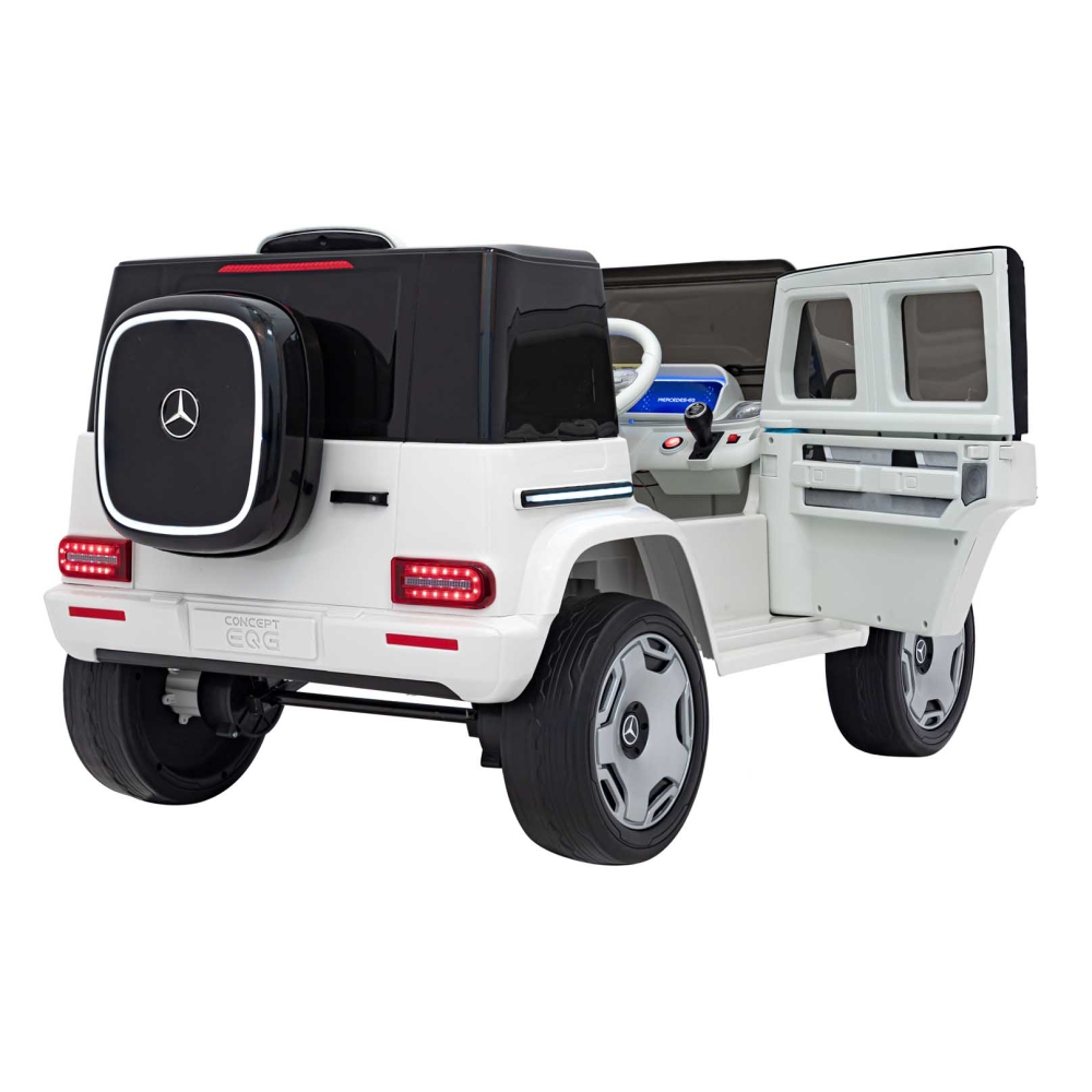„Mercedes-Benz EQG“ automobilis, baltos spalvos-Elektromobiliai vaikams, Visureigiai-e-vaikas