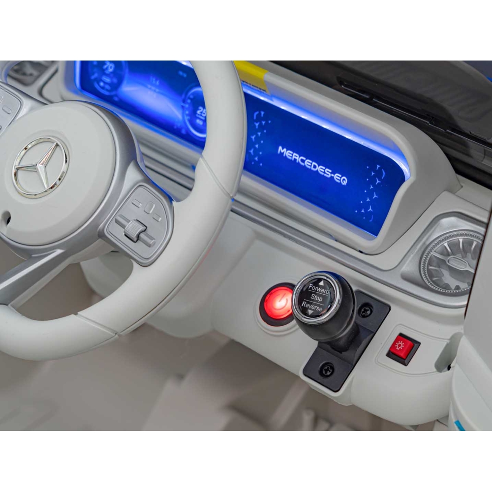 „Mercedes-Benz EQG“ automobilis, baltos spalvos-Elektromobiliai vaikams, Visureigiai-e-vaikas