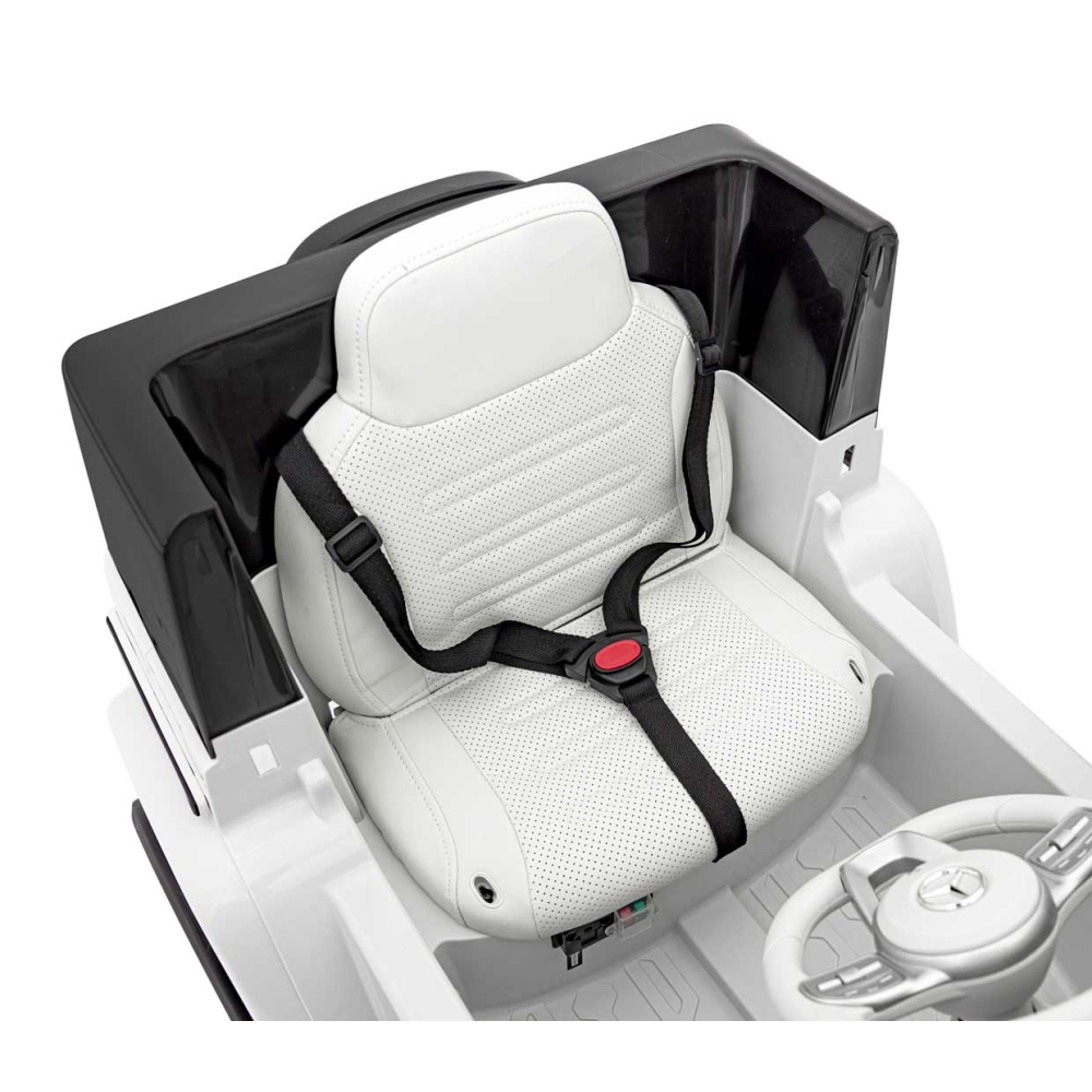 „Mercedes-Benz EQG“ automobilis, baltos spalvos-Elektromobiliai vaikams, Visureigiai-e-vaikas