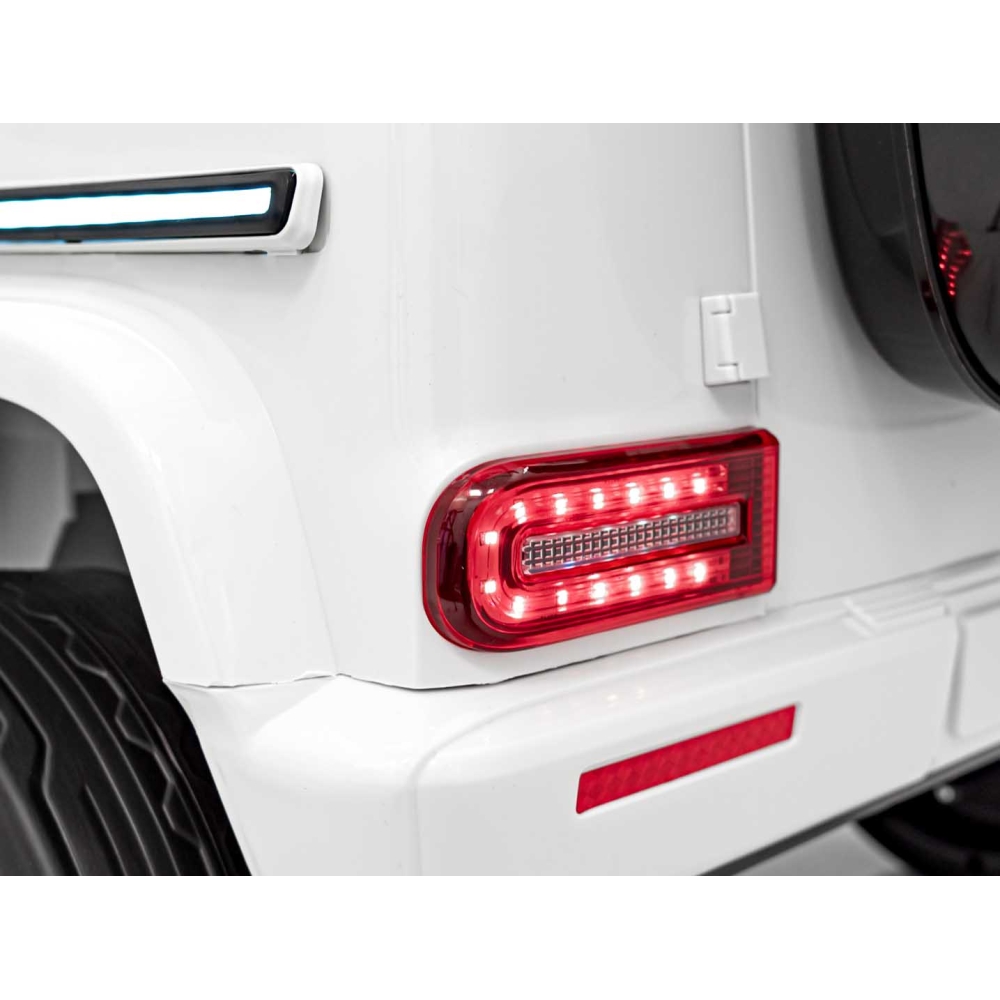 „Mercedes-Benz EQG“ automobilis, baltos spalvos-Elektromobiliai vaikams, Visureigiai-e-vaikas