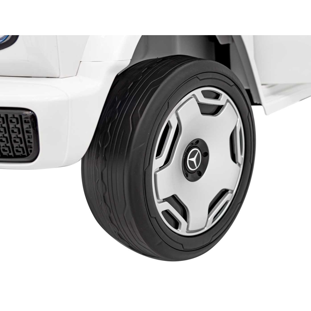 „Mercedes-Benz EQG“ automobilis, baltos spalvos-Elektromobiliai vaikams, Visureigiai-e-vaikas