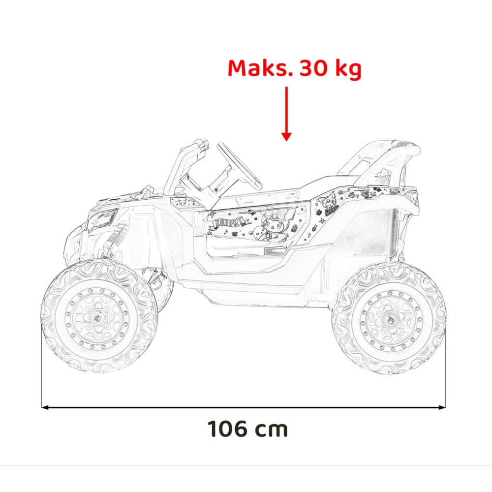 Elektrinis Buggy ATV Defend 4x4, Purple-Elektromobiliai vaikams, Keturračiai ir bagiai-e-vaikas