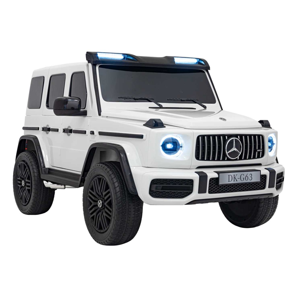 Elektromobilis Mercedes-Benz G63 AMG XXL, White-Elektromobiliai vaikams, Visureigiai-e-vaikas