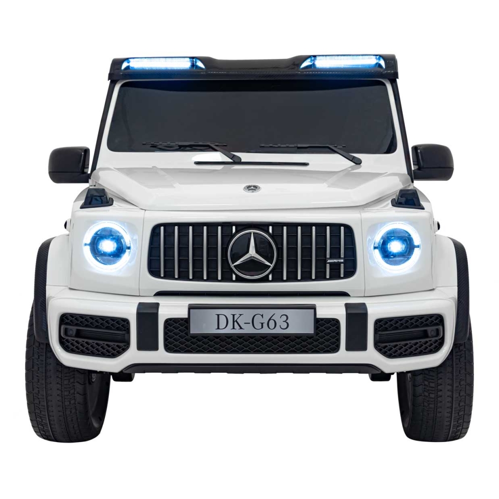 Elektromobilis Mercedes-Benz G63 AMG XXL, White-Elektromobiliai vaikams, Visureigiai-e-vaikas