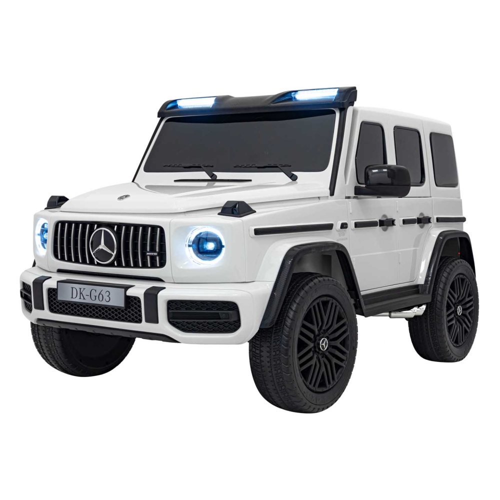 Elektromobilis Mercedes-Benz G63 AMG XXL, White-Elektromobiliai vaikams, Visureigiai-e-vaikas