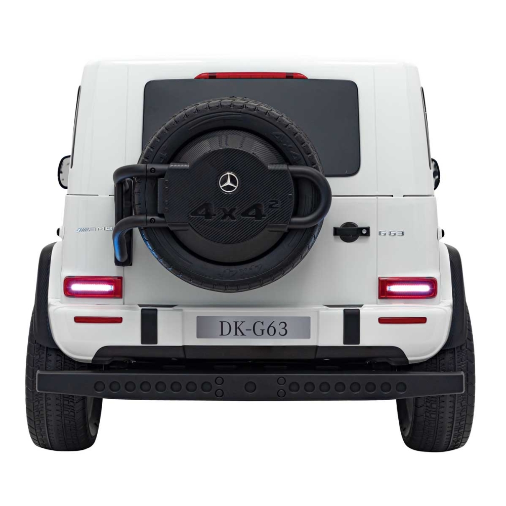 Elektromobilis Mercedes-Benz G63 AMG XXL, White-Elektromobiliai vaikams, Visureigiai-e-vaikas