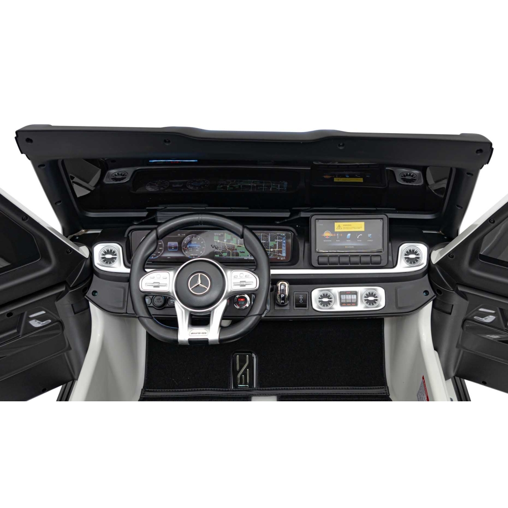 Elektromobilis Mercedes-Benz G63 AMG XXL, White-Elektromobiliai vaikams, Visureigiai-e-vaikas
